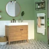 Sauter Sèche-serviettes électrique à inertie fluide Asama connectable blanc 500W + soufflerie 1000W
