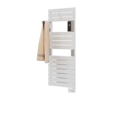 Sauter Sèche-serviettes électrique à inertie fluide Asama connectable blanc 500W + soufflerie 1000W