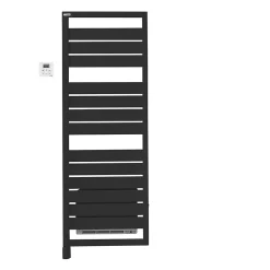 Sèche-Serviettes Soufflant|Acova Sèche-serviettes électrique à inertie fluide Astrakan + Air noir 750W + soufflerie 1000W