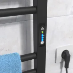 Laris Sèche-serviettes électrique ALFA 500x1200 avec minuterie ECO, 225W, Noir