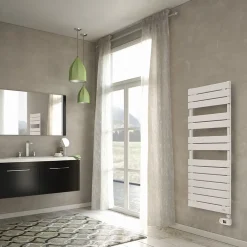 Delonghi Sèche-serviettes mixte électrique / eau chaude en acier De’Longhi Portobello blanc 700W