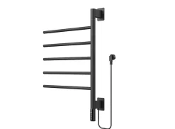 Bain-Bain Sèche-serviettes Noir 5 branches pivotantes FLEXICO -