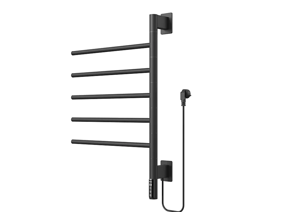 Bain-Bain Sèche-serviettes Noir 5 branches pivotantes FLEXICO -