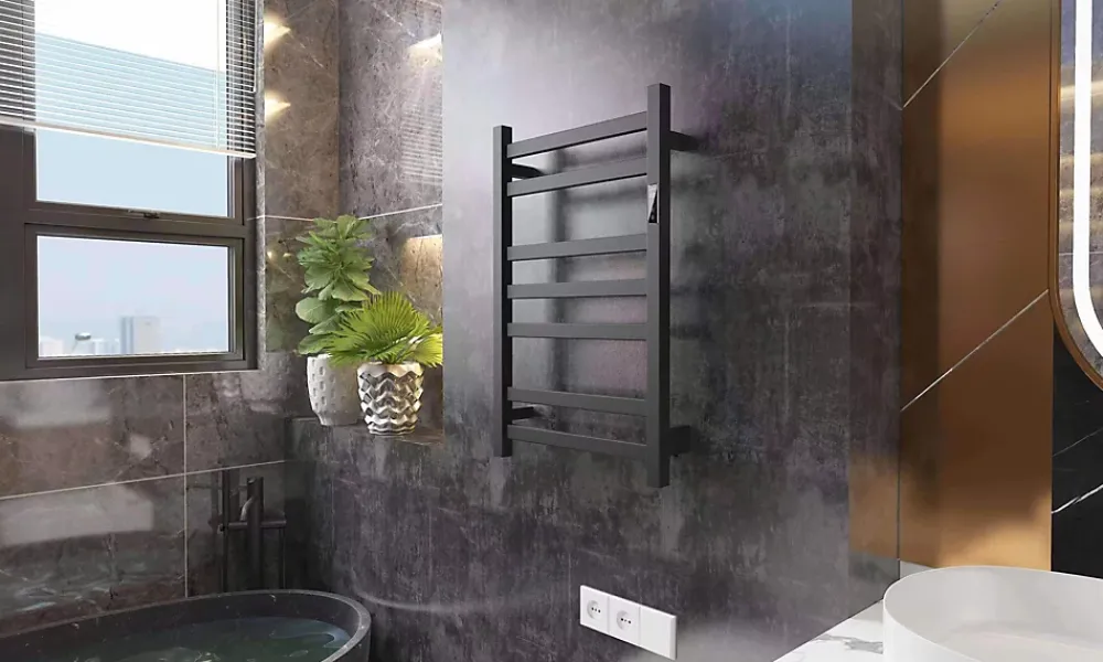Sèche-Serviettes Électrique|Bain-Bain Sèche-serviettes Noir DESICO -