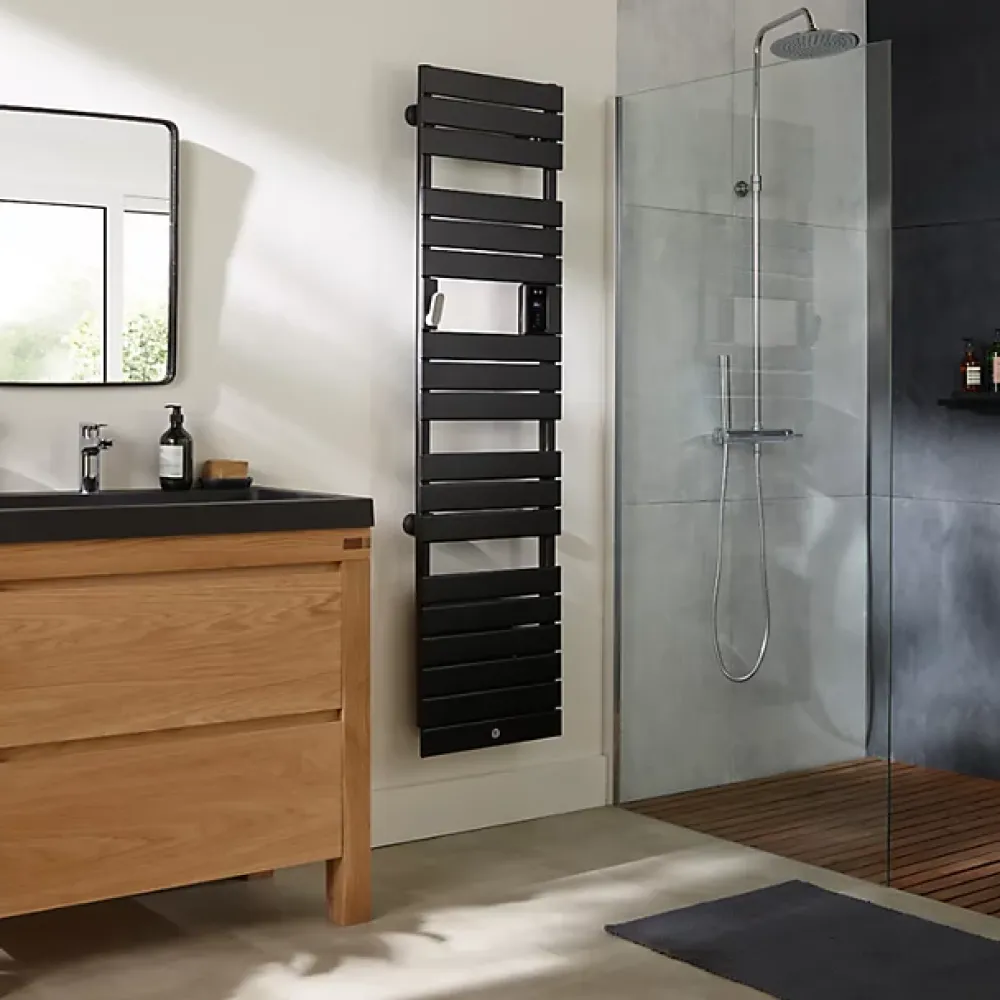 Sèche-Serviettes Soufflant|Thermor Sèche-serviettes Riviera 2 étroit avec soufflerie 1750W gris ardoise - - 498266