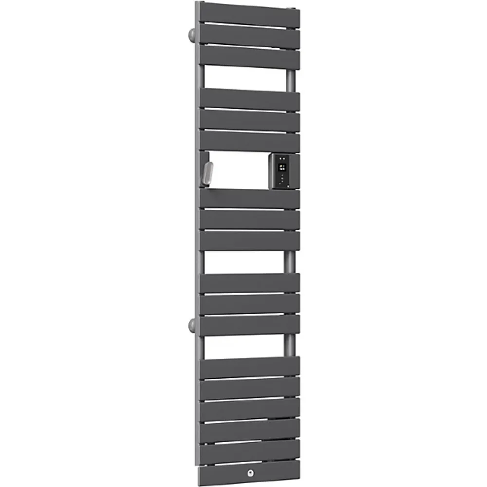 Thermor Sèche-serviettes Riviera 2 étroit avec soufflerie 1750W gris menhir - - 498262