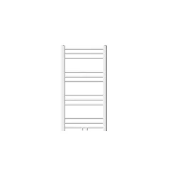 Sèche-Serviettes Eau Chaude|Luxebath Sèche-Serviettes Sahara Non Électrique - 500 x 800 mm - Blanc - Connexion Central - sans Kit de Raccordement - Forme Droite