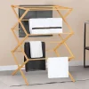 IDMarket Séchoir à linge accordéon bambou RITA