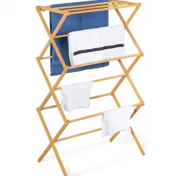 IDMarket Séchoir à linge accordéon bambou RITA