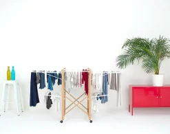 Kitchen Move Séchoir à linge avec roulettes USHUAIA blanc 28M