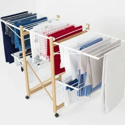 Kitchen Move Séchoir à linge avec roulettes USHUAIA blanc 28M