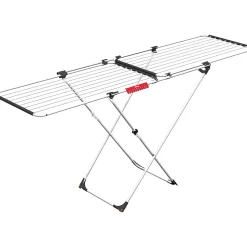 Vileda Séchoir à linge Double 187 x 57 x H94 cm Etendage pliable Tube Anti-plis