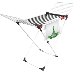 Vileda Séchoir à Linge Etendage pliable Tubes Anti-plis 19 m avec ailes