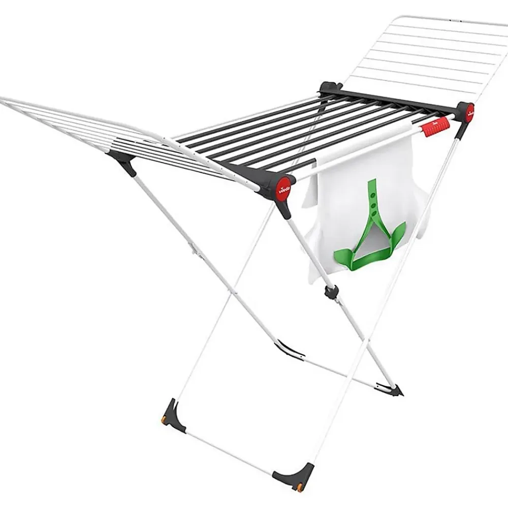 Vileda Séchoir à Linge Etendage pliable Tubes Anti-plis 19 m avec ailes
