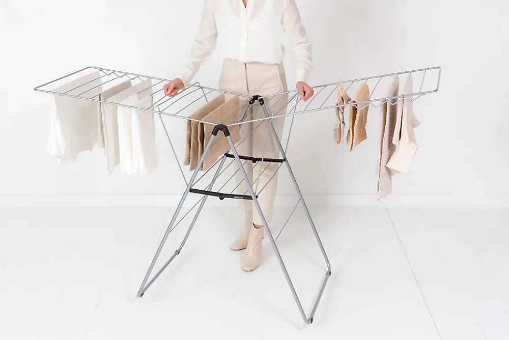 Etendoir À Linge|Brabantia Séchoir à linge Hangon gris metalic 25 m