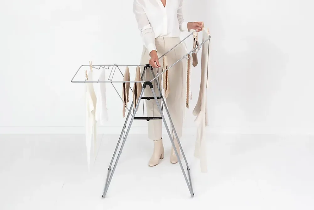 Etendoir À Linge|Brabantia Séchoir à linge Hangon gris metalic 15 m