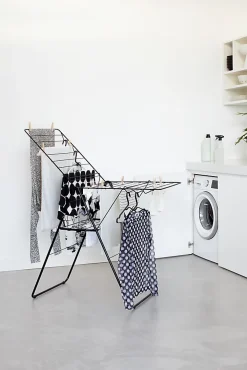 Brabantia Séchoir à linge Hangon noir mat 20 m