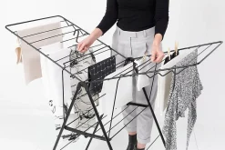 Brabantia Séchoir à linge Hangon noir mat 20 m