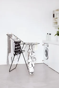 Etendoir À Linge|Brabantia Séchoir à linge Hangon noir mat 15 m