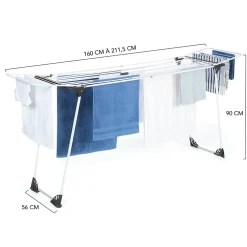 Etendoir À Linge|IDMarket Séchoir à linge horizontal pliable ULTRA capacité 22M blanc
