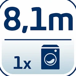 Leifheit Séchoir à linge mural 8,1 m d'étendage, 8 barres et 1 porte serviettes, Telegant 81 Protect Plus