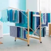 Etendoir À Linge|IDMarket Séchoir à linge pliable DELUXE capacité 27M blanc et effet bois