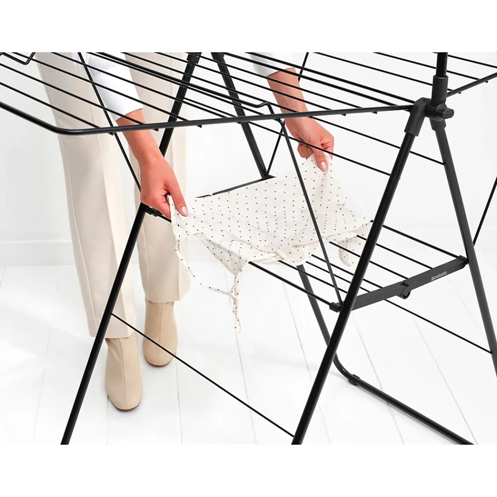 Etendoir À Linge|Brabantia Séchoir à linge pliant noir 20 m d'étendage, Hangon