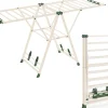 Giantex Séchoir à Linge Pliante, avec Ailes Latérales Hauteur Réglable, 20 Barres et 4 Crochets Chaussures, Vêtements (1,8 M,Beige)