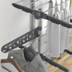 Etendoir À Linge|Homcom Séchoir à linge étendoir pliable ailes latérales 4 niveaux gris