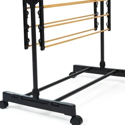 IDMarket Séchoir à linge vertical pliable 3 niveaux MAXIMA capacité 20M noir et effet bois