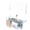 Foxydry Séchoir alu mural blanc pliant 116x50x10cm Fold 120