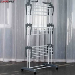 Etendoir À Linge|Herzberg Séchoir multifonctions 20m d'étendage gris HG8034-GRY