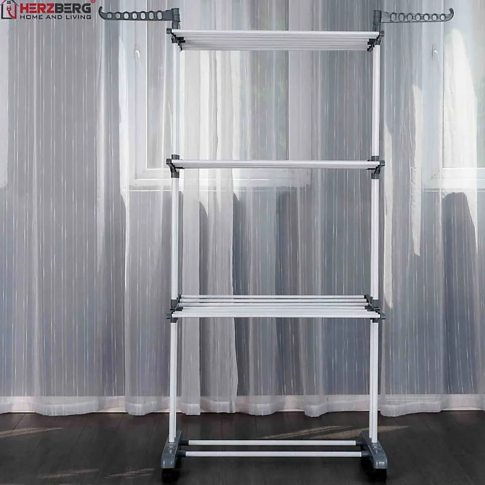 Etendoir À Linge|Herzberg Séchoir multifonctions 20m d'étendage gris HG8034-GRY