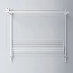 Etendoir À Linge|Foxydry Séchoir mural 2 grilles blanc 152x52x137 cm alu Wall Plus 150