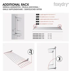 Etendoir À Linge|Foxydry Séchoir mural 2 grilles blanc 128x52x137 cm alu Wall Plus 120