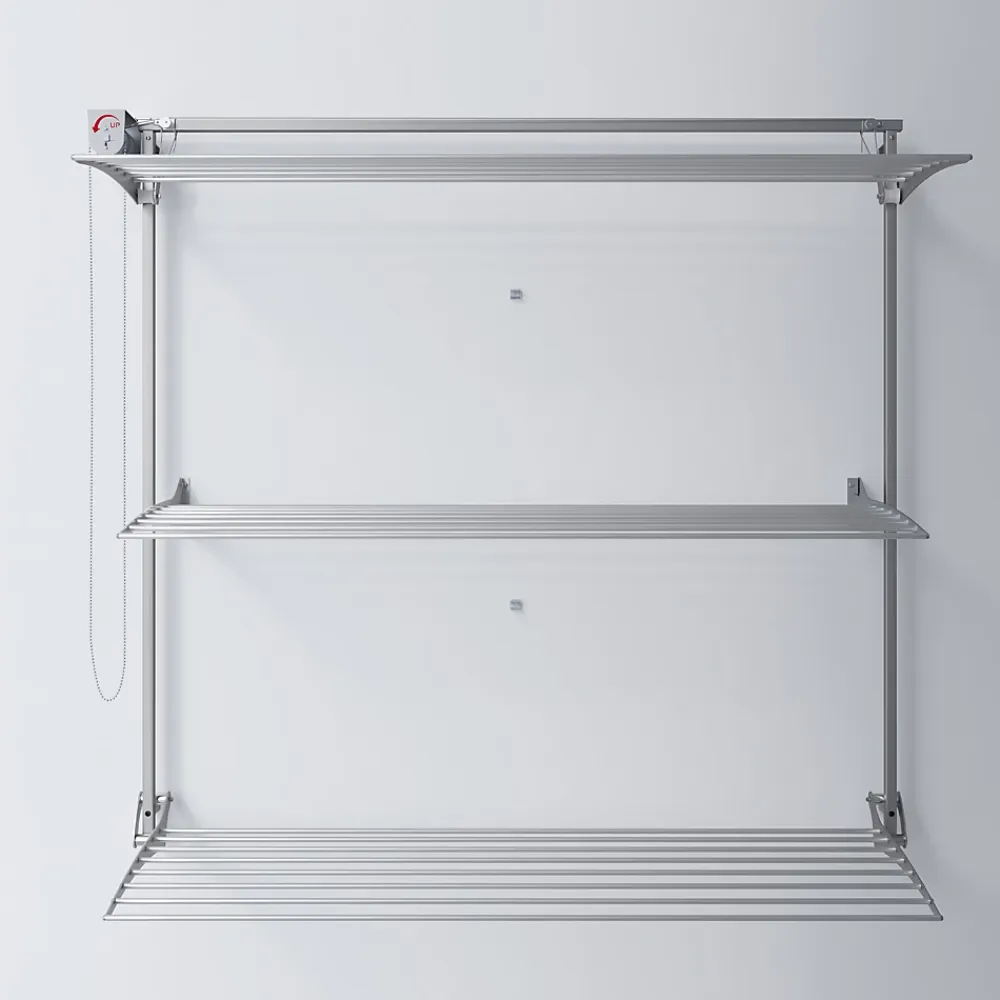 Foxydry Séchoir mural 3 grilles pliables 152x52x137 cm alu Tower 150