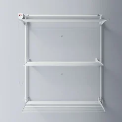 Etendoir À Linge|Foxydry Séchoir mural 3 grilles pliables blanc 128x52x137 cm alu Tower 120