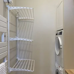Etendoir À Linge|Foxydry Séchoir mural 3 grilles pliables blanc 152x52x137 cm alu Tower 150