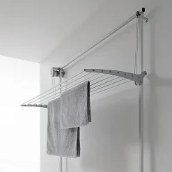 Etendoir À Linge|Foxydry Séchoir mural 2 grilles réglables 108x52x137 cm alu Wall Plus 100