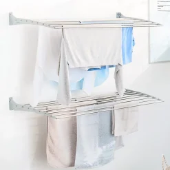 Etendoir À Linge|Foxydry Séchoir mural alu blanc clic 82x50x10cm Fold 80