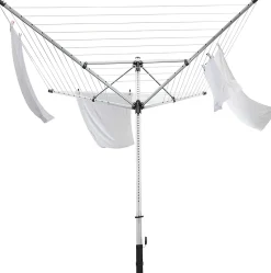 Etendoir À Linge|Leifheit Séchoir parapluie de jardin à ouverture rapide, 60 m d'étendage, gris et noir, LinoLift 600 QuickStart