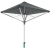 Etendoir À Linge|Leifheit Séchoir parapluie extérieur avec toit étanche et douille de fixation, 40 m d'étendage, noir et gris, LinoProtect 400