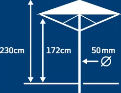 Etendoir À Linge|Leifheit Séchoir parapluie extérieur avec toit étanche et douille de fixation, 40 m d'étendage, noir et gris, LinoProtect 400