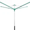 Leifheit Séchoir parapluie extérieur avec housse et douille de fixation, 60 m d'étendage, vert et gris, Linomatic Deluxe Cover 600