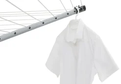 Etendoir À Linge|Leifheit Séchoir parapluie extérieur avec housse de protection, 50 m d'étendage, noir et gris, LinoLift 500