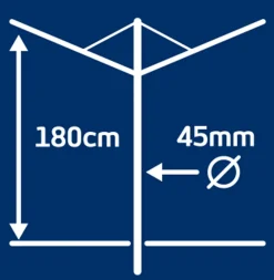 Etendoir À Linge|Leifheit Séchoir parapluie extérieur avec housse de protection, 50 m d'étendage, noir et gris, LinoLift 500