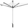 Leifheit Séchoir parapluie extérieur avec douille de fixation, 60 m d'étendage, noir et gris, Linomatic Plus 600