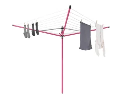 Etendoir À Linge|Brabantia Séchoir parapluie rotatif 50m d'étendage, rose, Lift'O Matic