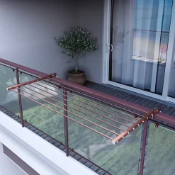 Foxydry Séchoir rabattable extérieur corten 162x63x8 cm Duo