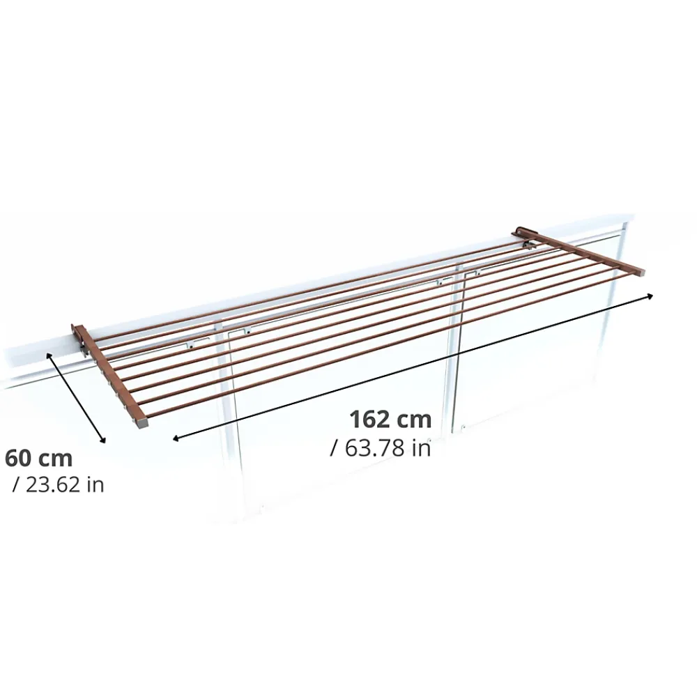 Foxydry Séchoir rabattable extérieur corten 162x63x8 cm Duo